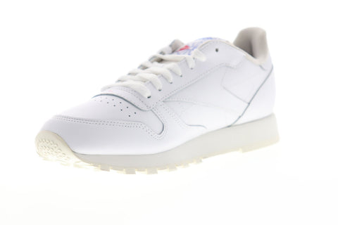 Reebok Classic Leather MU DV4629 Mens White Leather Low Top Sneakers Shoes
