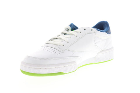 Reebok Club C 85 MU DV4822 Mens White Leather Lace Up Low Top Sneakers Shoes