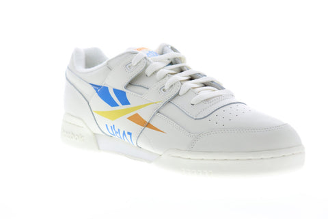 Reebok Workout Plus 3AM ATL LVRN Mens White Leather Low Top Sneakers Shoes