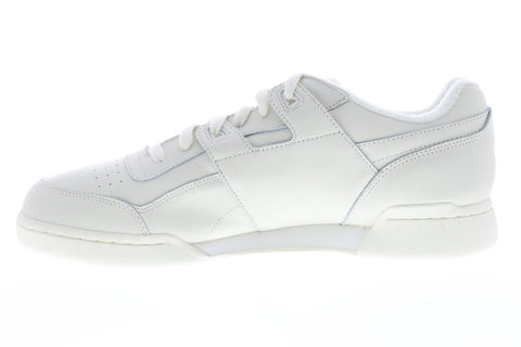 Reebok Workout Plus 3AM ATL LVRN Mens White Leather Low Top Sneakers Shoes