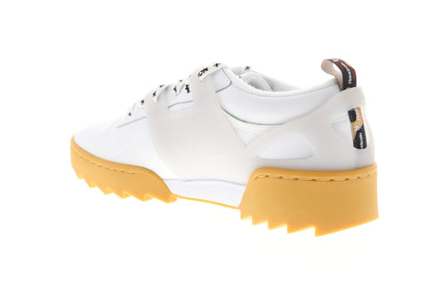 Reebok Workout Adv Ripple 3Am NOLA Mens White Leather Low Top Sneakers Shoes