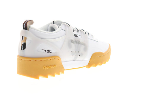 Reebok Workout Adv Ripple 3Am NOLA Mens White Leather Low Top Sneakers Shoes