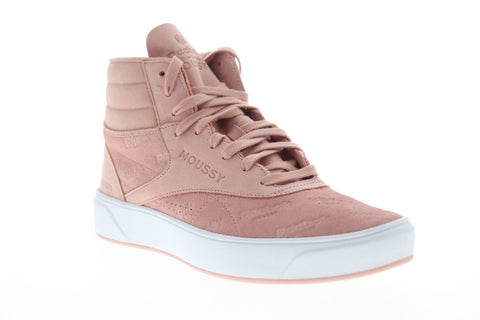 Reebok Freestyle HI Nova DV5192 Womens Pink Suede High Top Sneakers Shoes