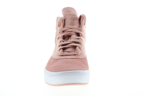Reebok Freestyle HI Nova DV5192 Womens Pink Suede High Top Sneakers Shoes