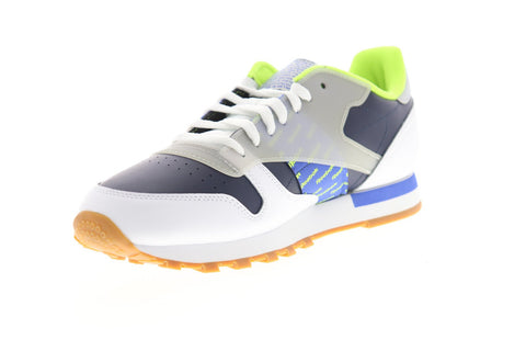 Reebok Classic Leather ATI DV5241 Mens Blue Leather Low Top Sneakers Shoes