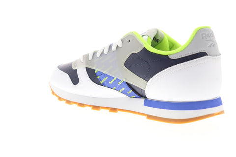 Reebok Classic Leather ATI DV5241 Mens Blue Leather Low Top Sneakers Shoes