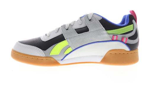 Reebok Workout Plus ATI 90S DV5497 Mens Gray Leather Low Top Sneakers Shoes