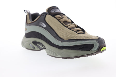 Reebok Daytona DMX MU DV5801 Mens Beige Leather Lace Up Low Top Sneakers Shoes