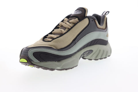 Reebok Daytona DMX MU DV5801 Mens Beige Leather Lace Up Low Top Sneakers Shoes