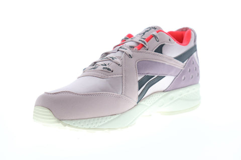 Reebok Pyro DV5873 Mens Pink Suede Lace Up Low Top Sneakers Shoes