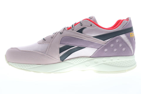 Reebok Pyro DV5873 Mens Pink Suede Lace Up Low Top Sneakers Shoes