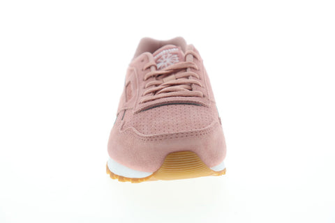 Reebok Classic Harman Run DV7059 Womens Pink Suede Lace Up Sneakers Shoes 