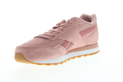 Reebok Classic Harman Run DV7059 Womens Pink Suede Lace Up Sneakers Shoes 