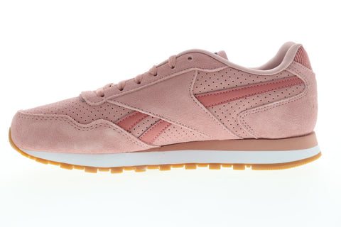 Reebok Classic Harman Run DV7059 Womens Pink Suede Lace Up Sneakers Shoes 