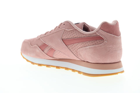 Reebok Classic Harman Run DV7059 Womens Pink Suede Lace Up Sneakers Shoes 