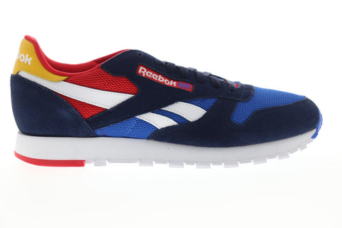 Reebok Classics Leather MU DV7129 Mens Blue Suede Low Top Sneakers Shoes