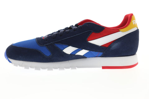 Reebok Classics Leather MU DV7129 Mens Blue Suede Low Top Sneakers Shoes