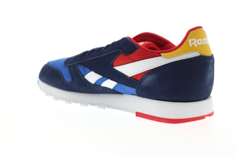 Reebok Classics Leather MU DV7129 Mens Blue Suede Low Top Sneakers Shoes