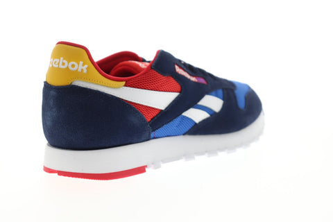 Reebok Classics Leather MU DV7129 Mens Blue Suede Low Top Sneakers Shoes