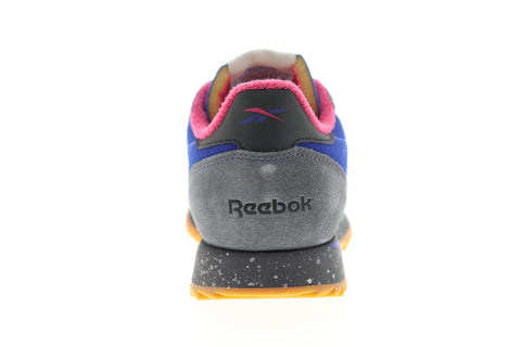 Reebok Classic Leather Ripple MU Mens Blue Suede Low Top Sneakers Shoes