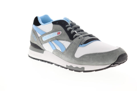 Reebok Gl 6000 OG DV7362 Mens Gray White Suede Canvas Low Top Sneakers Shoes