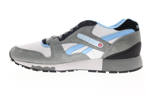 Reebok Gl 6000 OG DV7362 Mens Gray White Suede Canvas Low Top Sneakers Shoes