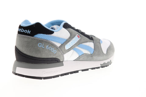 Reebok Gl 6000 OG DV7362 Mens Gray White Suede Canvas Low Top Sneakers Shoes