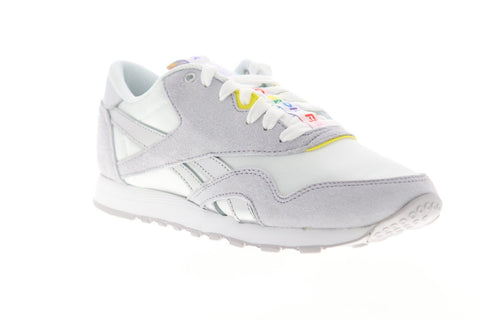 Reebok Classic Nylon DV8279 Womens Gray Suede Lace Up Sneakers Shoes 