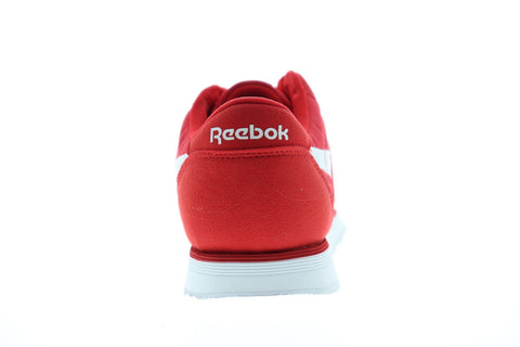 Reebok Classic Nylon DV8297 Mens Red Suede & Nylon Low Top Sneakers Shoes