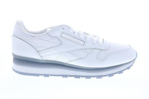 Reebok Classic Leather MU DV8625 Mens White Low Top Lifestyle Sneakers Shoes