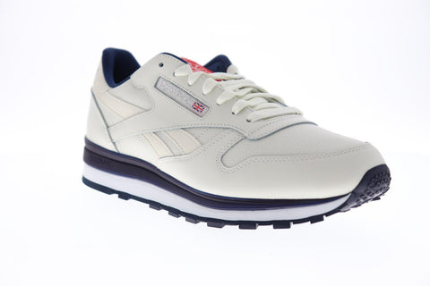 Reebok Classic Leather MU DV8626 Mens Beige Leather Low Top Sneakers Shoes