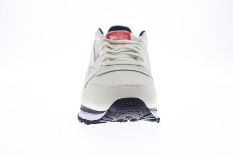 Reebok Classic Leather MU DV8626 Mens Beige Leather Low Top Sneakers Shoes