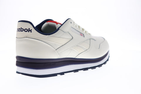 Reebok Classic Leather MU DV8626 Mens Beige Leather Low Top Sneakers Shoes
