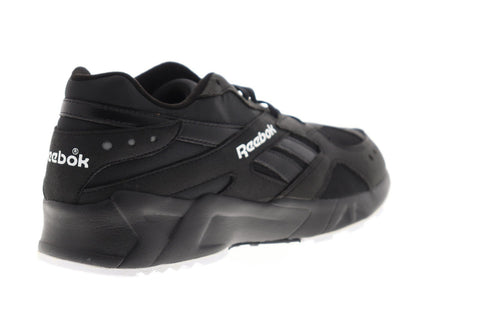 Reebok Aztrek 93 Mens Black Suede & Textile Low Top Lace Up Sneakers Shoes