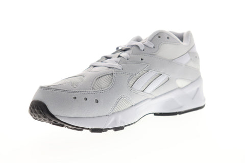Reebok Aztrek 93 Mens Gray Suede & Textile Low Top Lace Up Sneakers Shoes