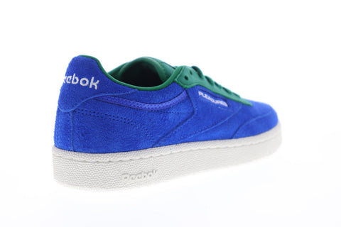 Reebok Club C 85 Pleasures DV9908 Mens Blue Suede Low Top Sneakers Shoes