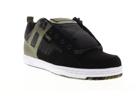 DVS Enduro 125 Mens Black Leather & Textile Athletic Lace Up Skate Shoes