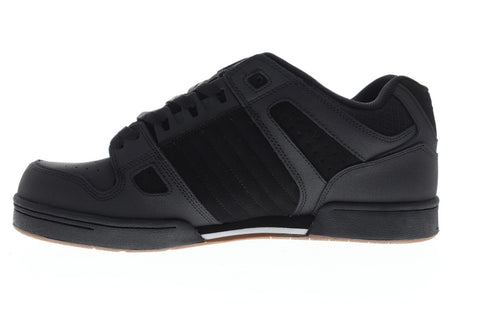 DVS Celsius Mens Black Leather Athletic Lace Up Skate Shoes