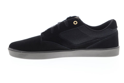 DVS Pressure SC + Mens Black Suede Lace Up Skate Sneakers Shoes