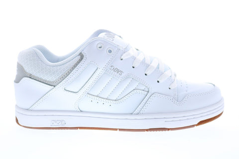 DVS Enduro 125 Mens White Leather Lace Up Skate Inspired Sneakers Shoes