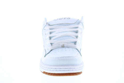 DVS Enduro 125 Mens White Leather Lace Up Skate Inspired Sneakers Shoes