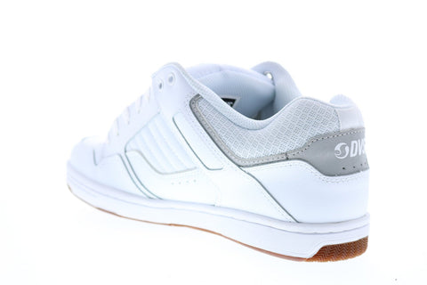 DVS Enduro 125 Mens White Leather Lace Up Skate Inspired Sneakers Shoes