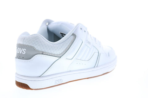 DVS Enduro 125 Mens White Leather Lace Up Skate Inspired Sneakers Shoes