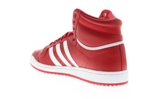 Adidas Top Ten HI EF2518 Mens Red Leather Lace Up High Top Sneakers Shoes