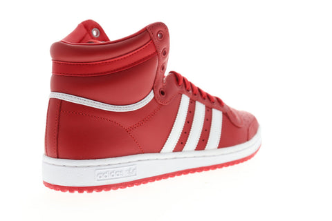 Adidas Top Ten HI EF2518 Mens Red Leather Lace Up High Top Sneakers Shoes