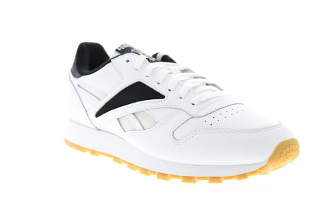 Reebok Classic Leather Mark EF7850 Mens White Lace Up Lifestyle Sneakers Shoes