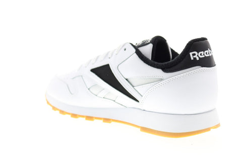 Reebok Classic Leather Mark EF7850 Mens White Lace Up Lifestyle Sneakers Shoes
