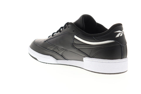 Reebok Club C Revenge EG4297 Mens Black Leather Lace Up Low Top Sneakers Shoes