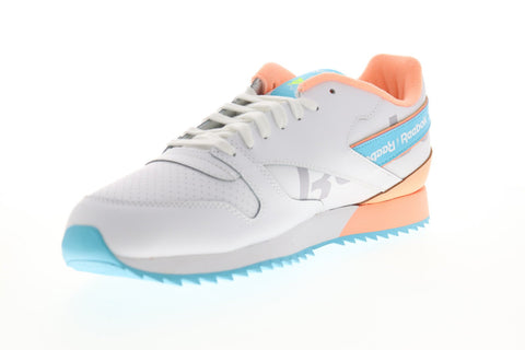 Reebok Classic Leather Ripple MU Mens White Leather Low Top Sneakers Shoes