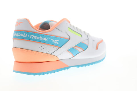 Reebok Classic Leather Ripple MU Mens White Leather Low Top Sneakers Shoes